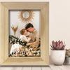 Unfinished Wood Photo Frame for 4x6 Inch Photos Solid Wood Picture Frame for Crafts Tabletop Standing Wall Hanging Frame