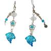 S 1 Piece 3D Ocean Fish Beaded Mobile Phone Charms Cute Keychains Lanyard Backpack Decoration Smartphone Accessory