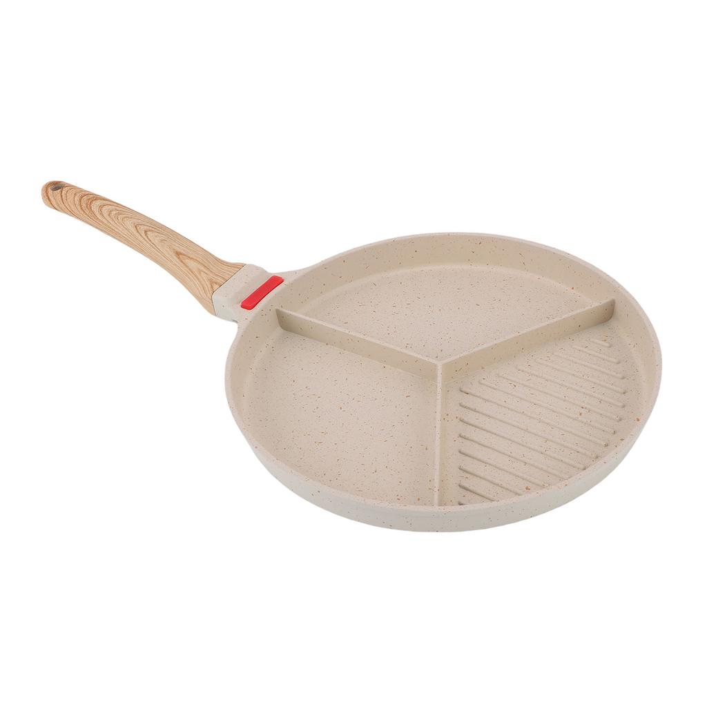 Breakfast Frying Pan Anti Stick Versatile Divided Grill Pan Egg Pan for Egg Steak Omelet Home Kitchen Stove