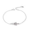 Lindon Dámské šperky Zirkon 925 Sterling Silver Geometrické korálky Řetízkový náramek Módní jemný svatební dárek pro přítelkyni