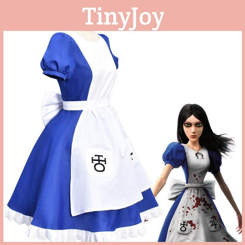 Bezauberndes Alice Madness Returns Prinzessinnenkleid Dienstmädchenkostüm für Damen Cosplay