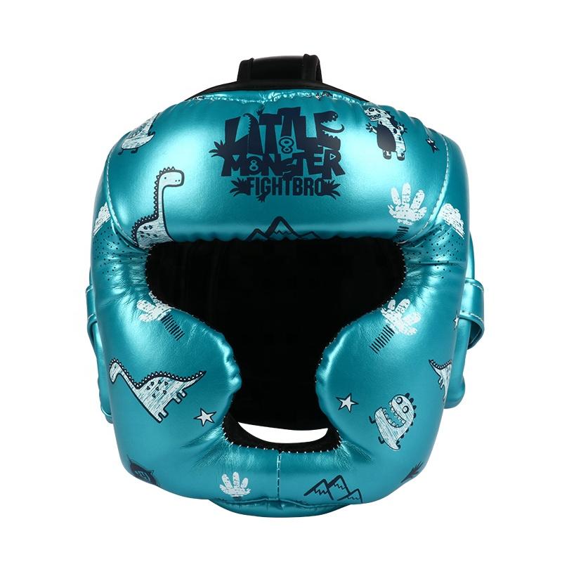 OEM/ODM FIGHTBRO F202 High Quality SkinTex MMA Kids Helmet for Wrestling Taekwondo Karate Boxing Training синий