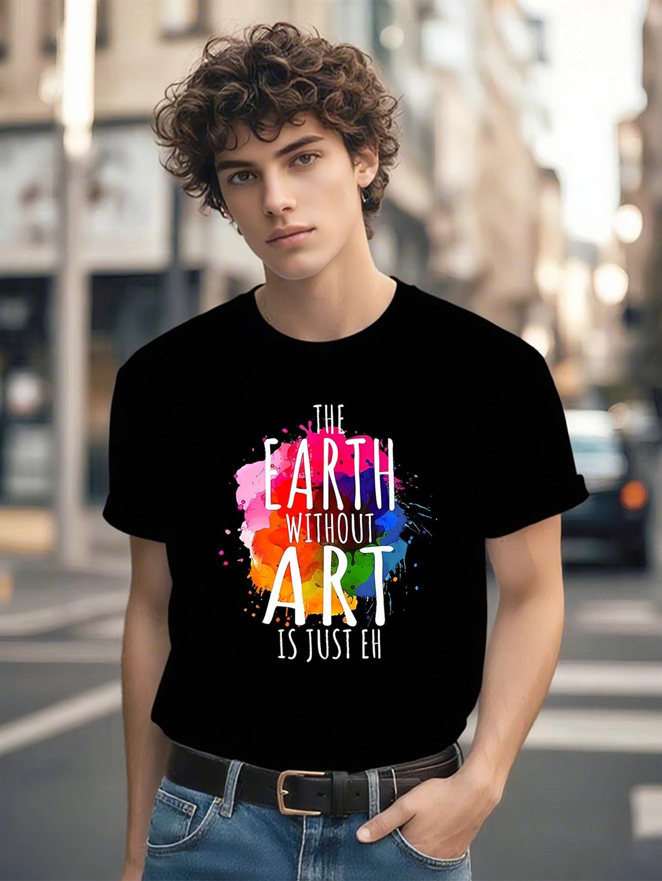Funny Art Pun Tshirt - Earth Without Art Is Just Eh Graph... XL