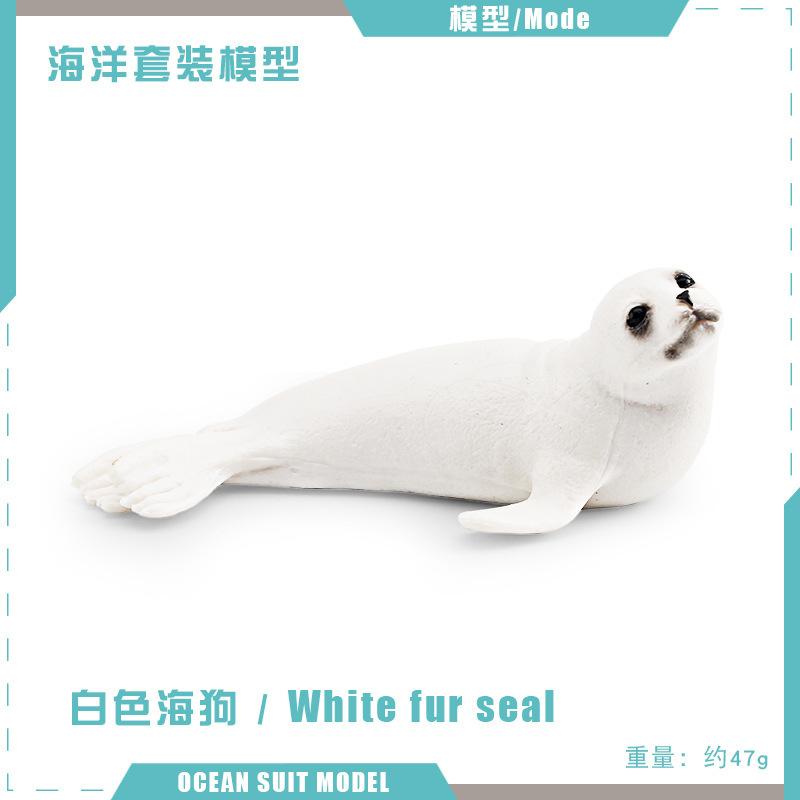 Supply 4 Simulated Marine Animal Models, Killer Whales, Walruses, Otters, Fur Seals, Children'S Cognitive Animal Ornaments
