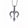 Classic Popular Anchor Trident Pendant Necklace for Men and Women Hip-Hop Rock Trend Nordic Jewelry