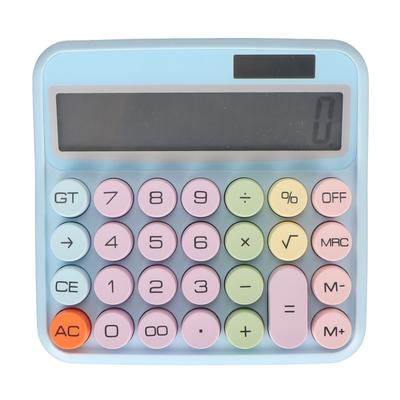 12-stelliger bunter Taschenrechner Mechanische Tastatur Rechner Elektronischer Tischrechner für Zuhause
