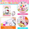 36Pcs Cartoon Birthday Party Supplies, Cartoon Party Decors Set - Cartoon Birthday Decor Banner Background Tablecloth and Cartoon Balloon Cake Topper
