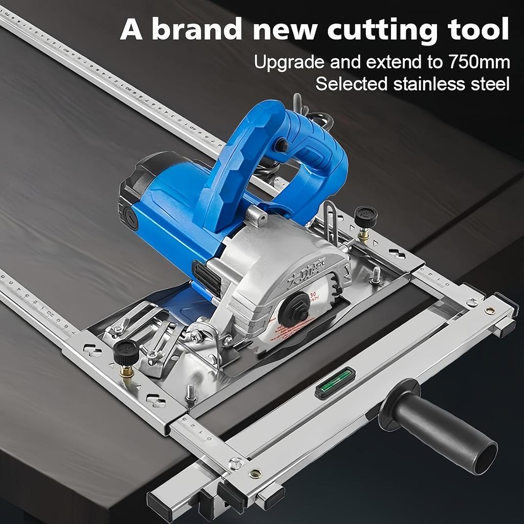 Adjustable Circular Saw Guide Rail for Woodworking and Edge Locator of Electric Cutting Machine with Clamping Mechanism
