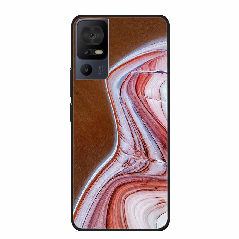 For TCL 40 SE Shield Case Luxury Silicone Protective Soft Phone Cover for TCL 40 XE XL 40SE Marble Art Colourful Funda TCL 40 SE