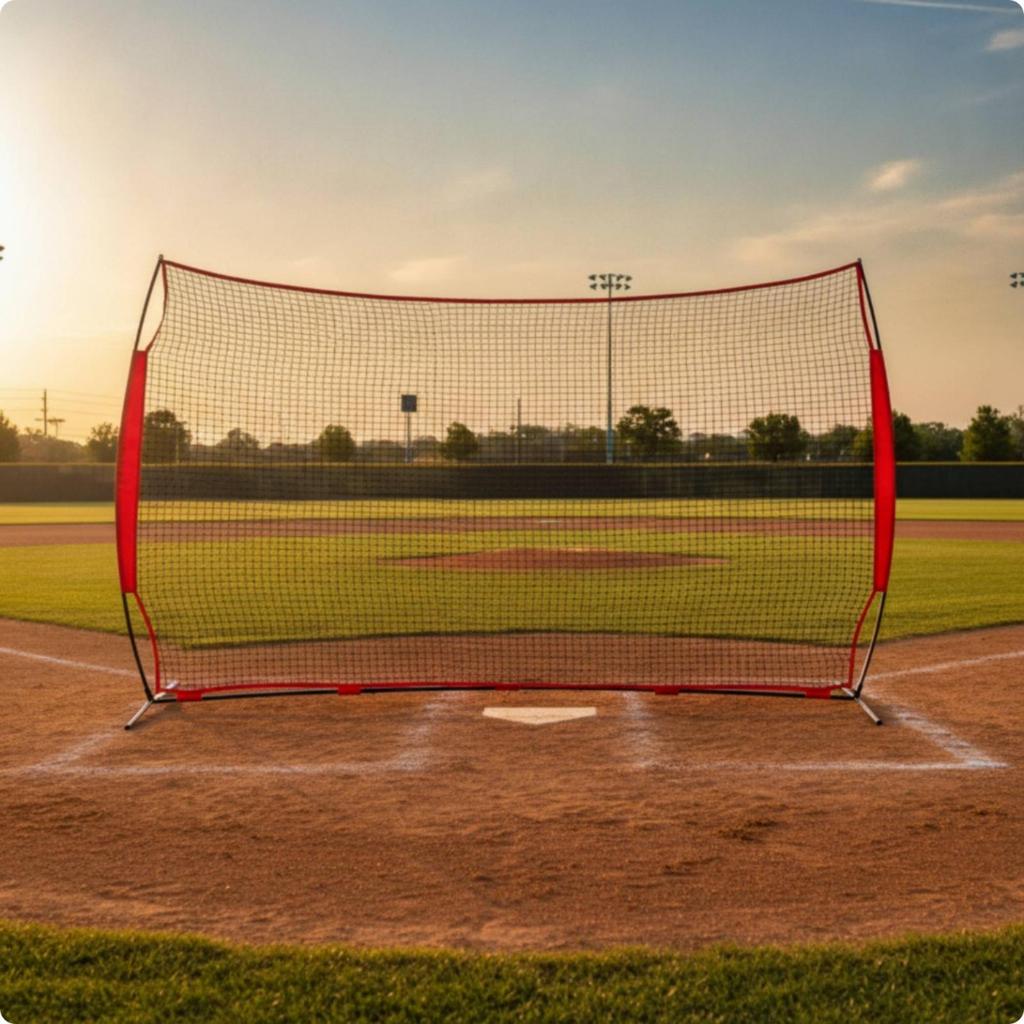 Baseball Pitching Screen Reinforced Net Batting for, Coaches, Backyard,