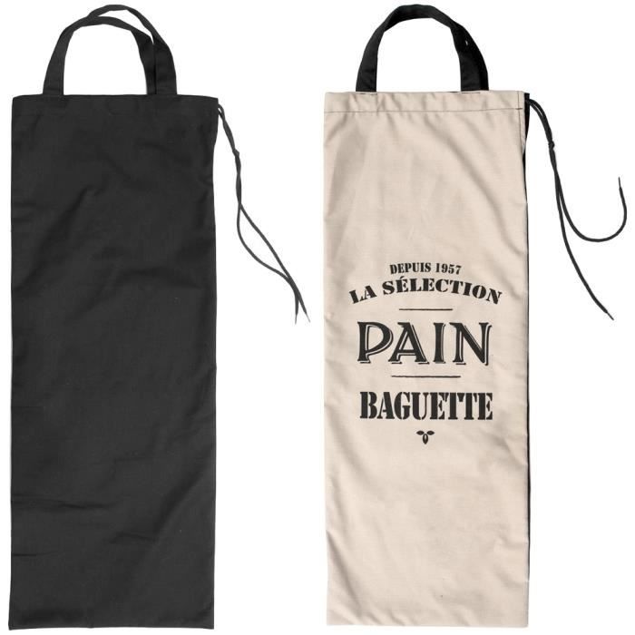 Sac à Pain - Imprimé Vintage - 100% Coton - 69 x 11 cm - Design Bistrot