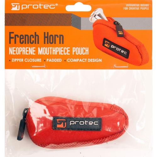 PROTEC Mouthpiece Pouch for Horn, Holds One Mouthpiece, Neoprene, Red, N202RX