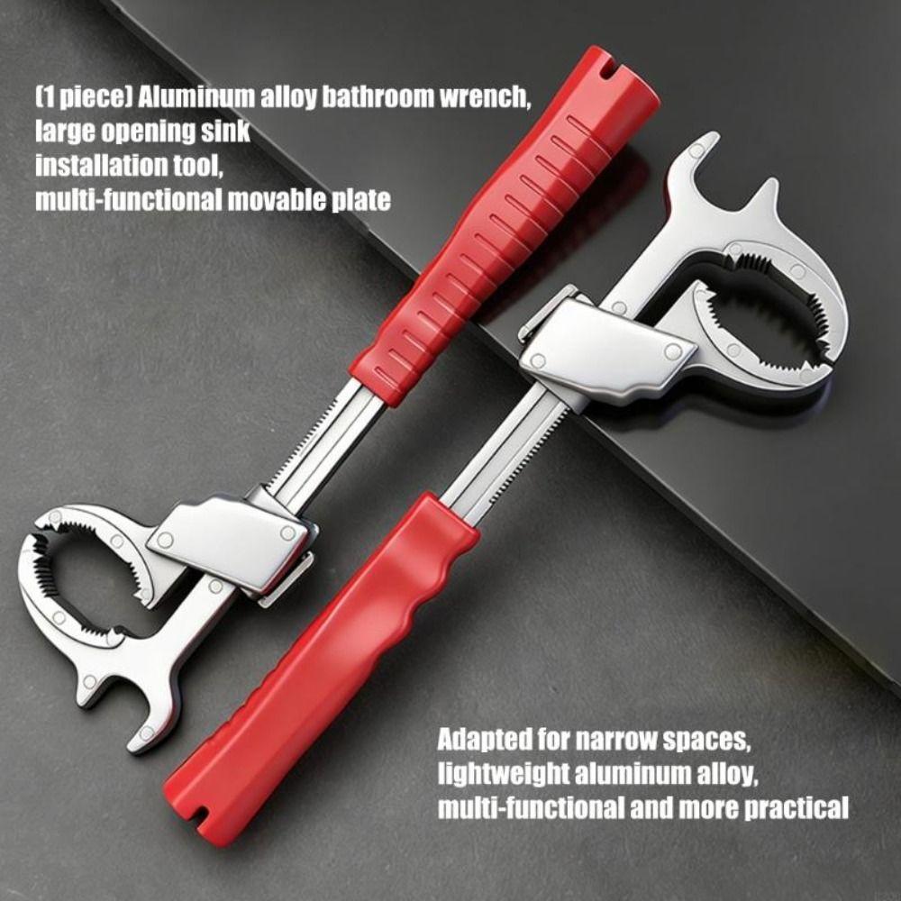 Adjustable Design Bathroom Spanner Aluminum Zinc Zinc Alloy Sink Repair Tool Faucet Wrench Sink Installation