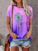 New Style T-Shirt For Women Heart Print Top Fashion Women's Oversized Clothes Tees Summer Crew Neck Blouse Original Design