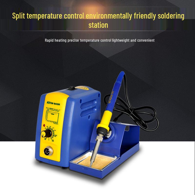 Lead-Free Eco-Friendly Adjustable Temperature Soldering Station, Anti-Static with Handle for Electronic Repair - Model SM-943B