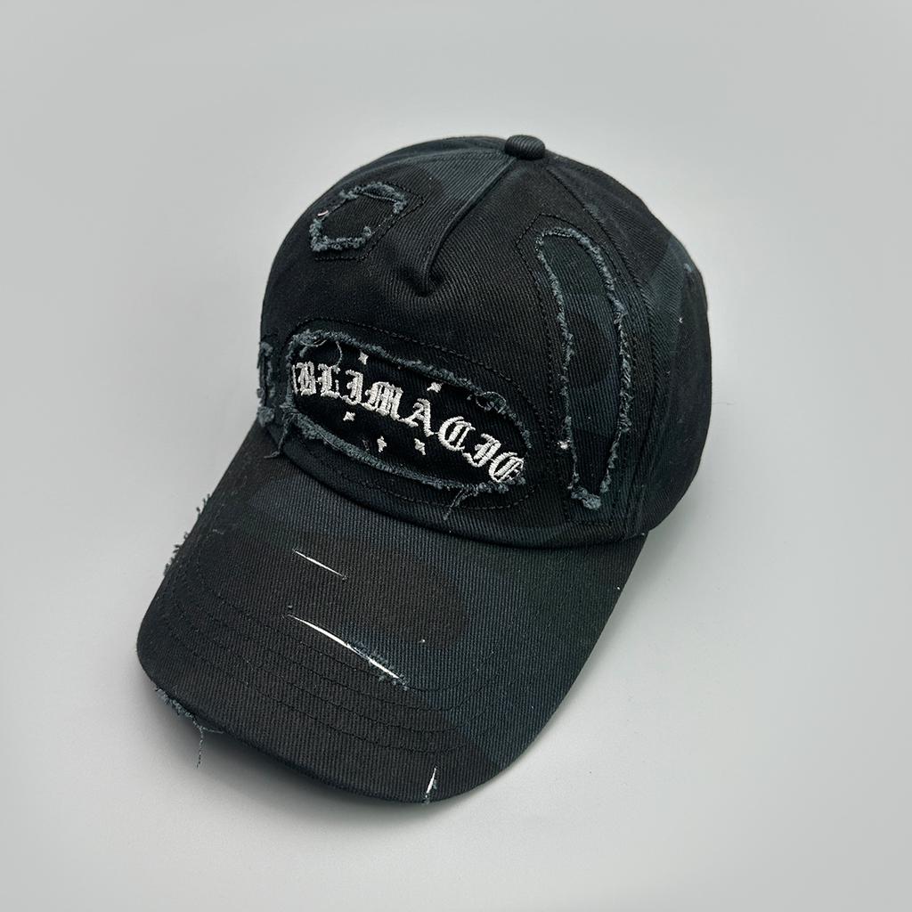 American Camouflage Retro Embroidery Sanskrit Baseball Cap Ripped Sunshade Street Retro Cap