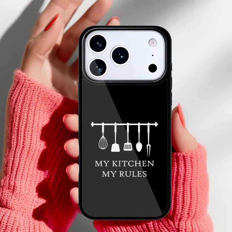 Love Baking Chef Knife print Phone Case for iPhone 17 16 15 14 13 Pro Max Back Cover for 12 11 Pro Coque