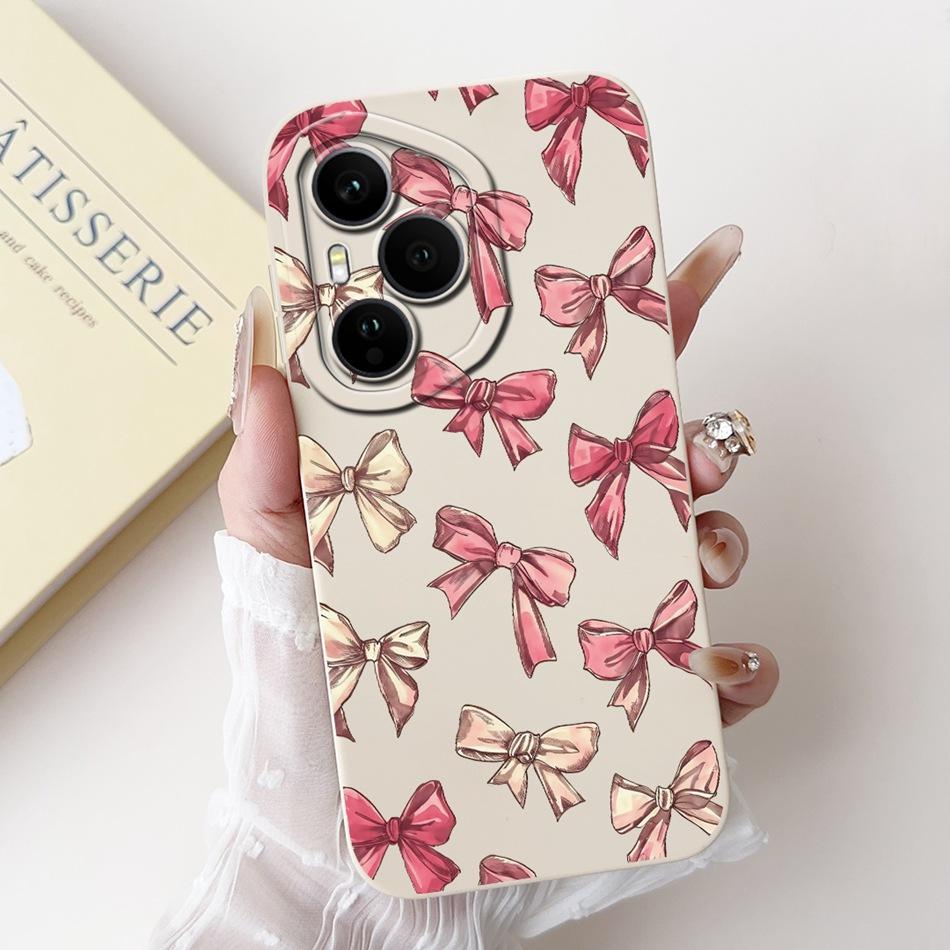 For Honor 400 Pro Honor400 Beautiful Bow Rose Painting Phone Case For Honor 400 400Pro 5G Soft Silicone Cases