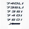 2023 New Glossy Black Fender & Trunk Emblem Sticker for 7 Series G11 G12 - 735i 740i 760i 735Li XDrive Badge Decal