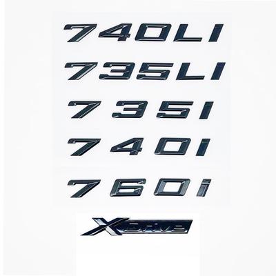 2023 New Glossy Black Fender & Trunk Emblem Sticker for 7 Series G11 G12 - 735i 740i 760i 735Li XDrive Badge Decal