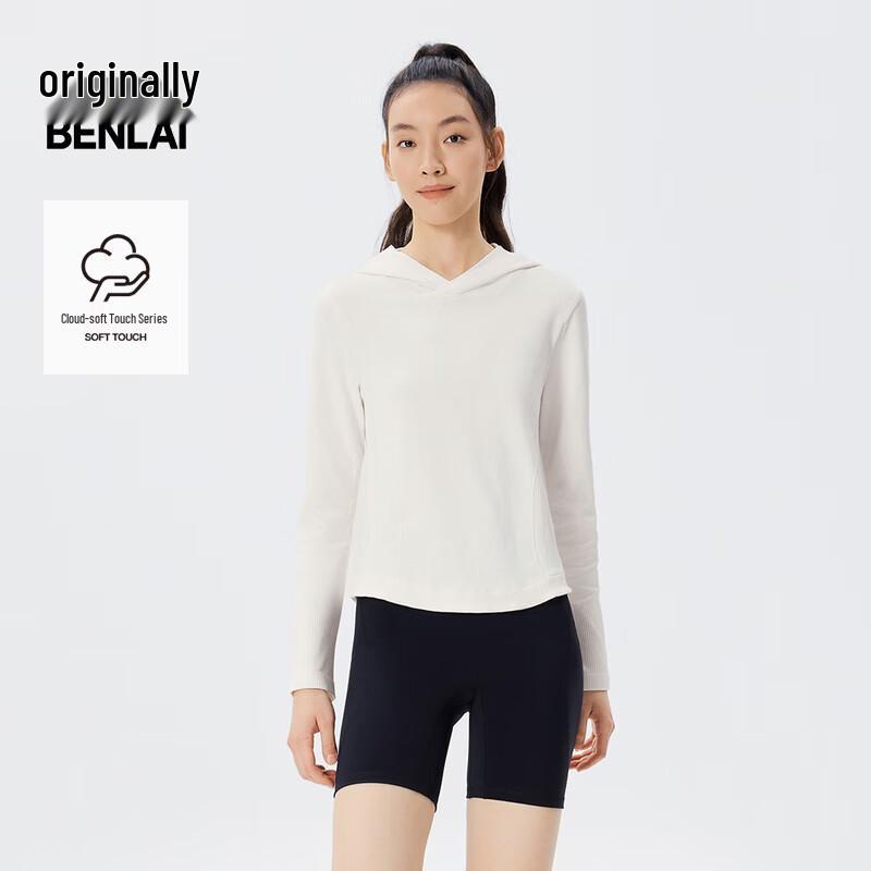 

BENLAI Women s Cloud-Feel Soft Slim-Fit Yoga Hooded T-Shirt M
