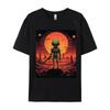 Printing Tops Tees Alien In Armor Tshirts 100 Cotton Fabric Student T Shirt Casual Tops Tees Clothing