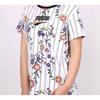 Puma Floral Logo Round Neck Short Sleeve T-Shirt Women Tops White 597470-02