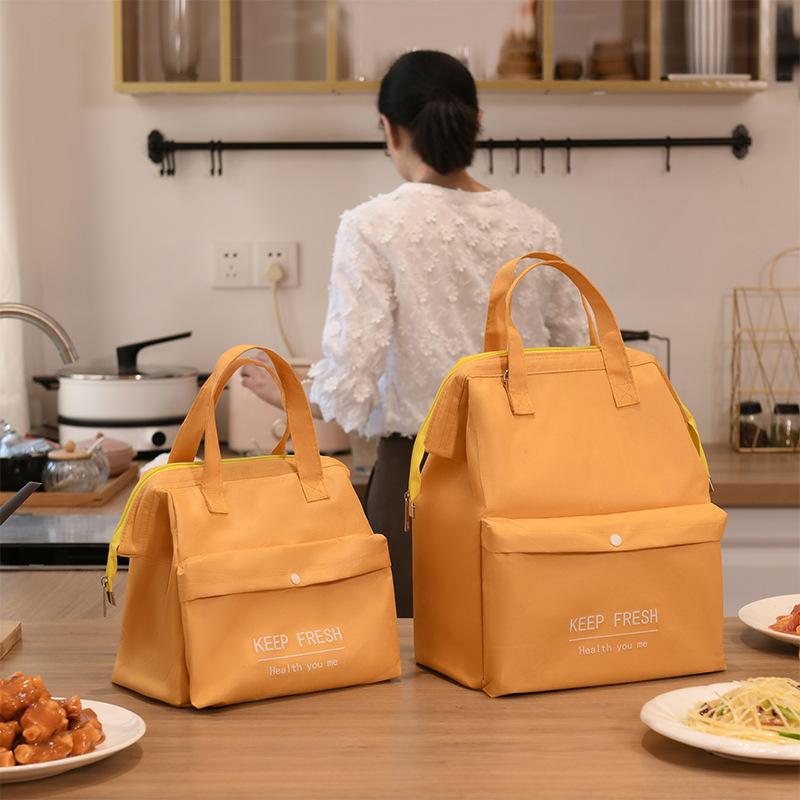 Lunch Tote Bag Insulated Bag Aluminum Foil Thickened Insulated Bag Lunch Bag with Shoulder Strap Handheld Lunch Bag