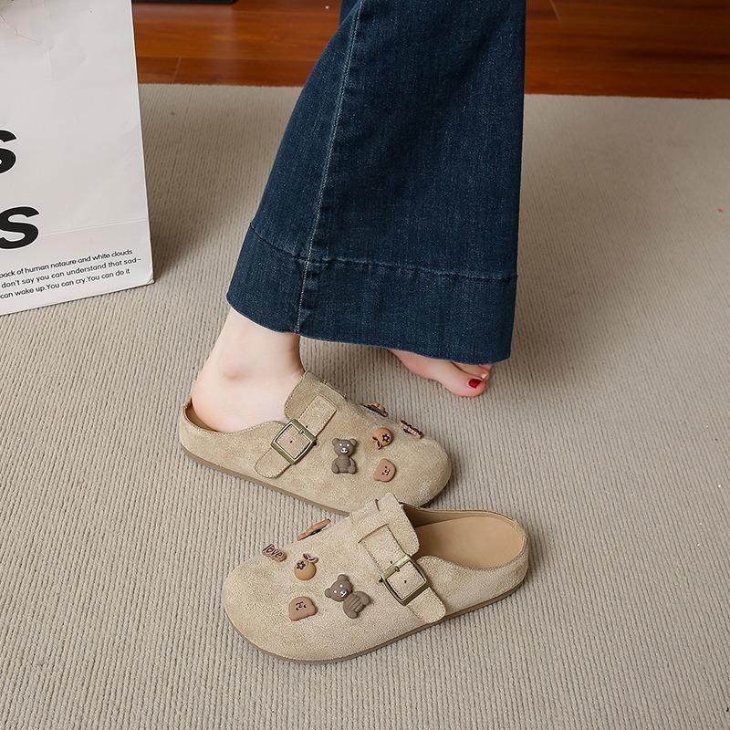 Children's Autumn New Female Students' Casual Trend Versatile Half-drag Women's Shoes-1