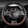 Microfiber Leather D Shape 38cm Car Steering Wheel Cover For Suzuki Swift 2017 2018     Sport Auto Accessories