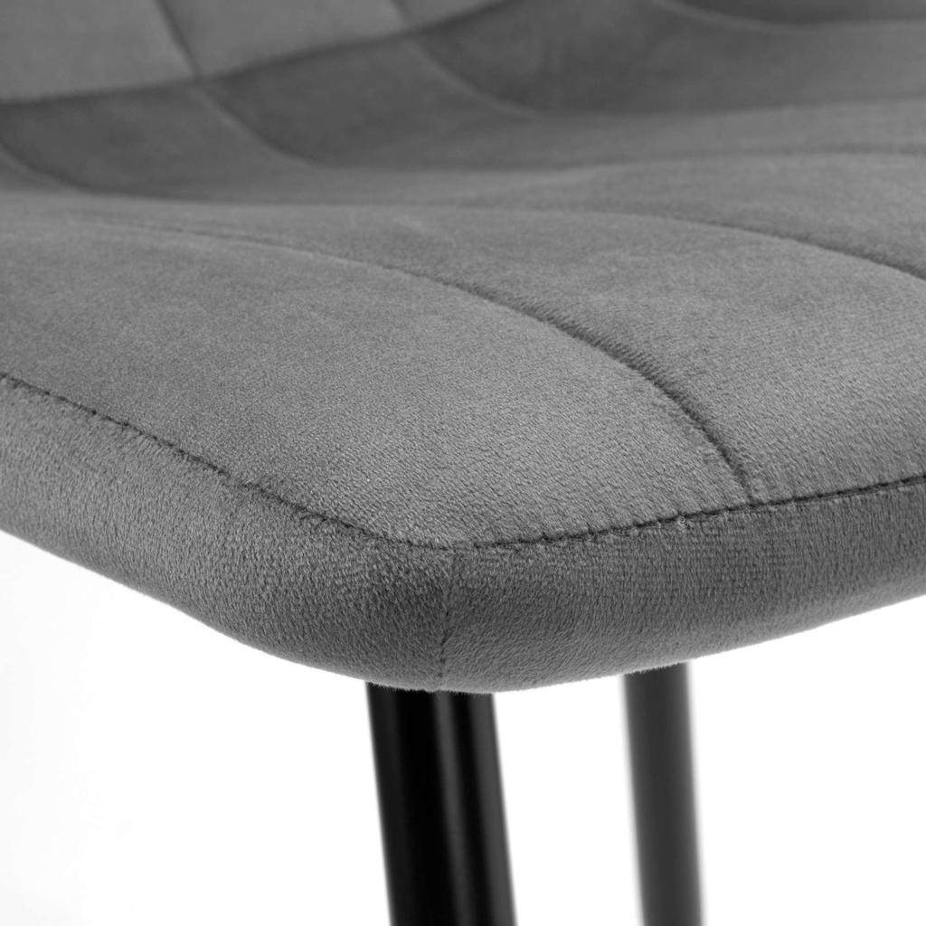 FRESNO VELVET chair upholstered in graphite velvet