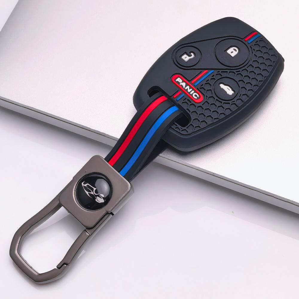 Key Fob Cover for Honda Accord Civic CR V CR Z with Keychain Anti-Scratch Surface Shockproof Structure Soft Grip Texture Easy Install