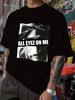 "All Eyez On Me" Graphic T-shirt - Black Hip-Hop Band Print Tee