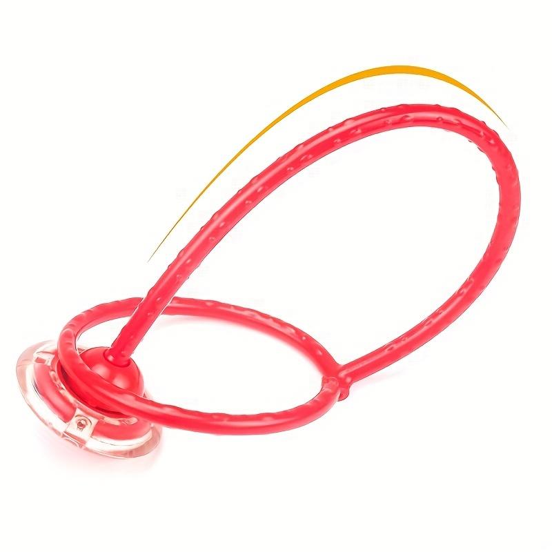 LED Blinkendes Springseil mit Ball - Lustiges Outdoor-Sportspielzeug für Reaktions- und Geschwindigkeitstraining, Strapazierfähiger Kunststoff in Pink/Rot/Blau/Gelb