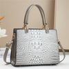 Classic Retro Women Shoulder Bag Large Capacity Crocodile Pattern Crossbody Bag Luxury Brand Designer Handbag Commuting Tote Bag