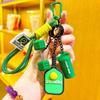 Creative Simulation Style Pickleball Paddle Set Keychain Detachable with Buckle Simulation Dumbbells Keyring Bag Charm 4