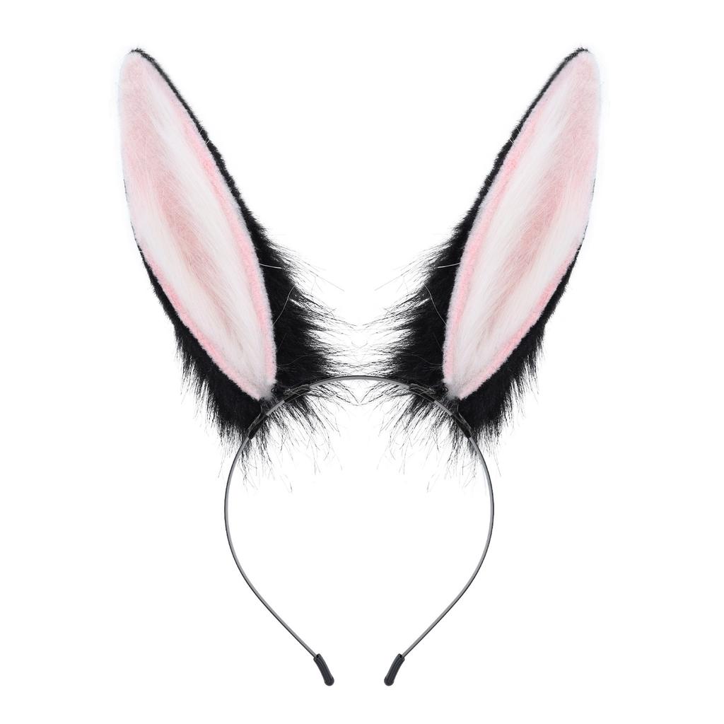 Handmade Plush Rabbit Ear Hair Accessories Comics Cosplay Props Simulation Animal Ear Headband Cute Headgear