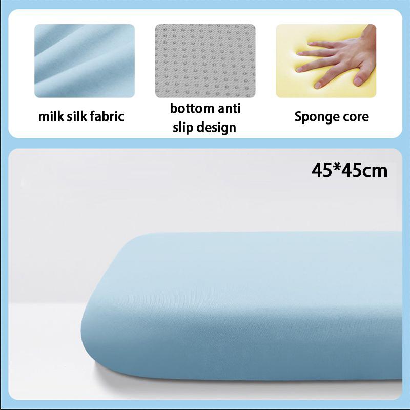 1Pc 40/45cm Thick Ultra Soft Memory Foam Seat Cushion Breathable Office Chair Pad Rebound Waist Support for Comfortable Seating