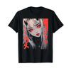 Goth Grunge Demon Anime Girl Waifu Horror Alt Aesthetic T Shirt Vintage Fashion Breathable Top For Everyday Wear