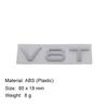 3D V8T V6T V6 V8 T for A1 A3 A5 A6 A4 A7 Q3 Q5 Q7 car Hood Fender trunk Rear Bonnet Nameplate Decal Emblem Badge Sticker