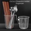 Daily304 Stainless Steel Kitchen Chopstick Holder Organizer Wall Mounted Utensil Drainer with Large Capacity for Home