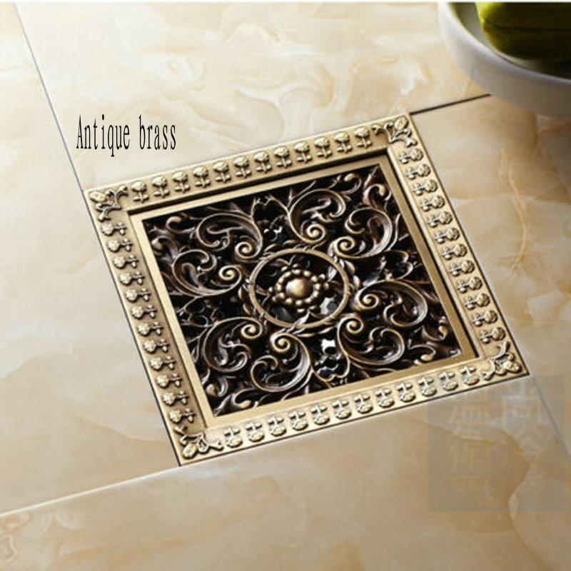 

BAKALA Роскошная ванная комната Поломоечная машина Крышка слива Гравировка Напольные сливы Пробки сливное отверстие Фильтр с золотой отделкой 4 дюйма на выбор красный