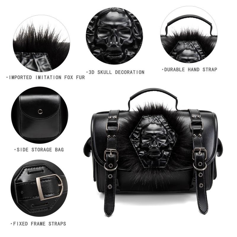 Motorcycle Side Mount Storage Bag Touring Riders Universal Fit Bike Saddlebag Accessory FBG577BK