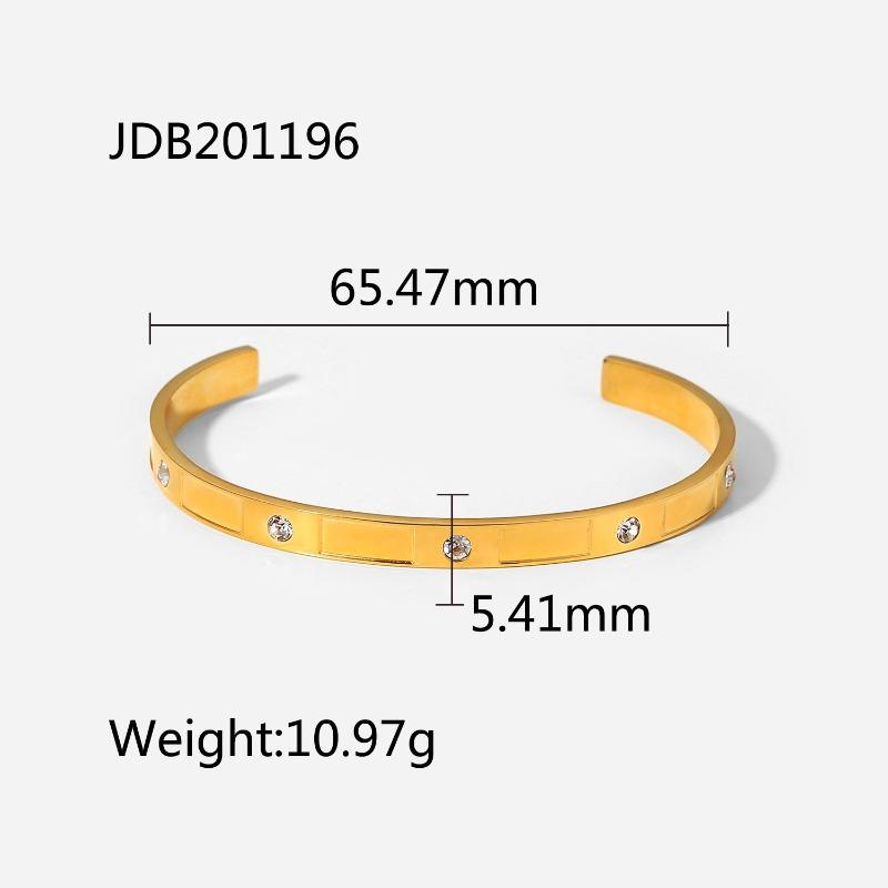 Summer Titanium Steel Bracelet - Fashionable and Versatile Stainless Steel Zirconia Set Bracelet with Retro Design Hand Ring