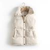 Women's Fall and Winter Stand-up Collar Loose Warm Vest Solid Color Comfortable Cotton Jacket