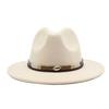 Spring Simple Casual Warm Woolen Top Hat Versatile British Belt Jazz Hat Men'S Hat