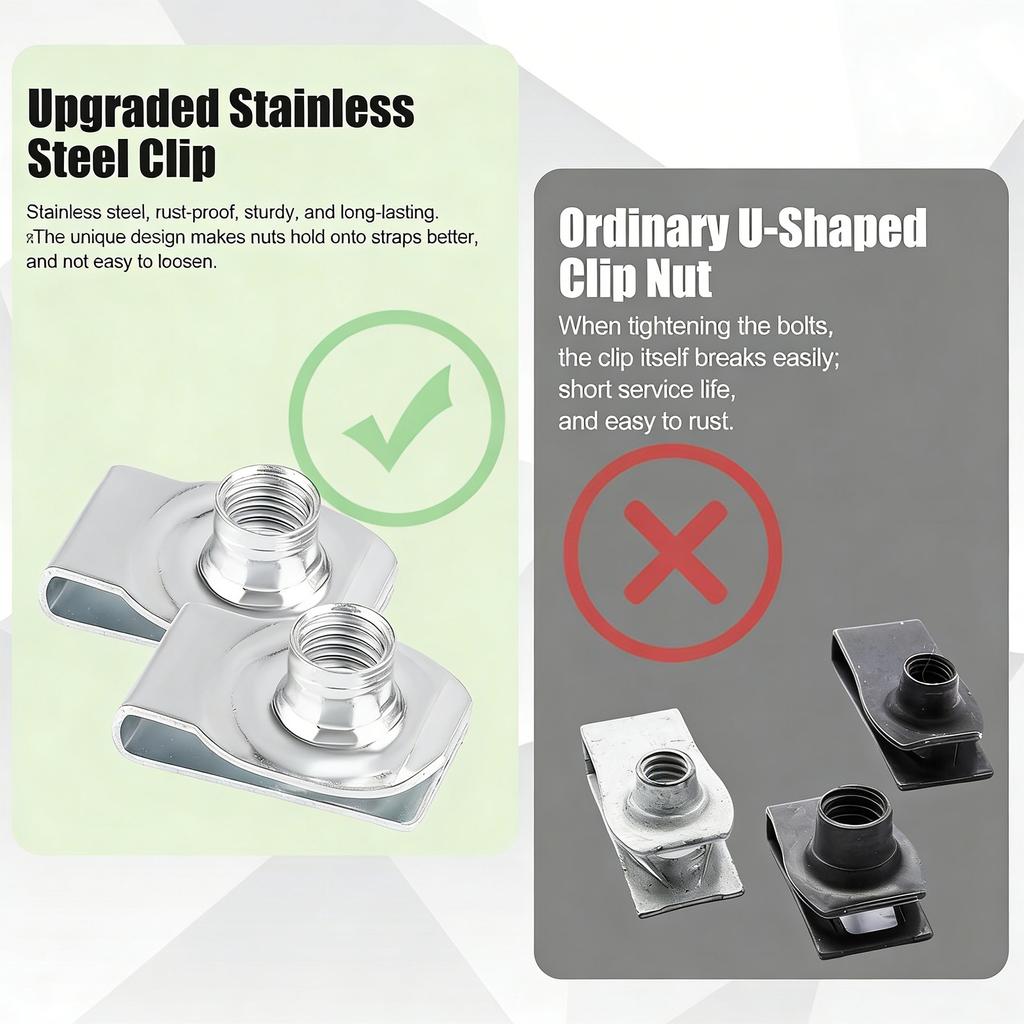 2 Pieces Strong 304 Stainless Steel Mounting Strap Bolts For Fuel Tank Secure Fit 55157 GM11516770 GM11519894 GM15743078
