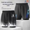 Pisces Men's Quick-Drying Swim Trunks Set: Breathable, Sun-Protective, Anti-Embarrassment, Double Layer, Loose Fit.