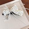 Cloth Ribbon Banana Clip Sweet Sweet Hair Accessories French Polka Dot Bow Hair Clip  Women Girls