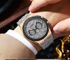 CURREN 8487 Men's Six-Hand Chronograph Quartz Sport Watch with Rubber Strap